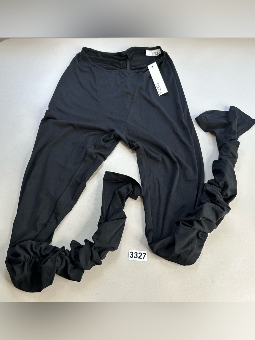 Steele Black Scrunch Hem Leggings XS activewear